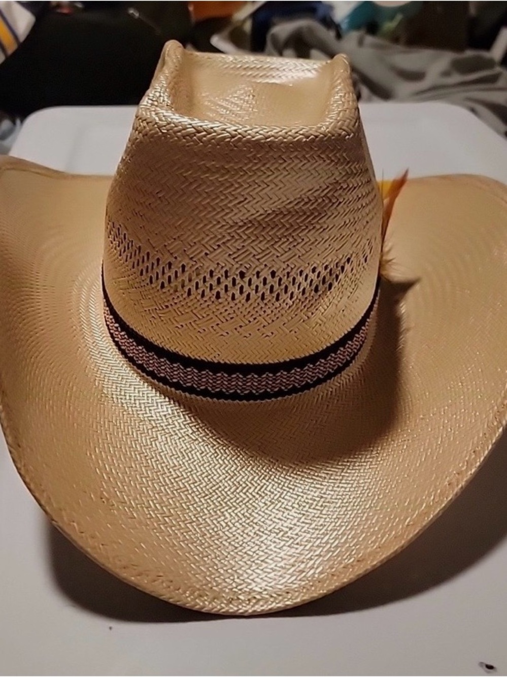 Stetson Roadrunner Bryantcote straw Western cowboy hat 6 3/4